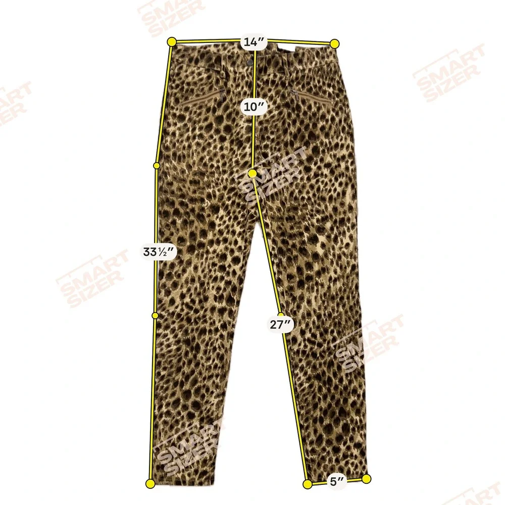 J. McLaughlin Baxter Leopard Print Pants 6 Mob Wife Quiet Luxe Rockstar Chic